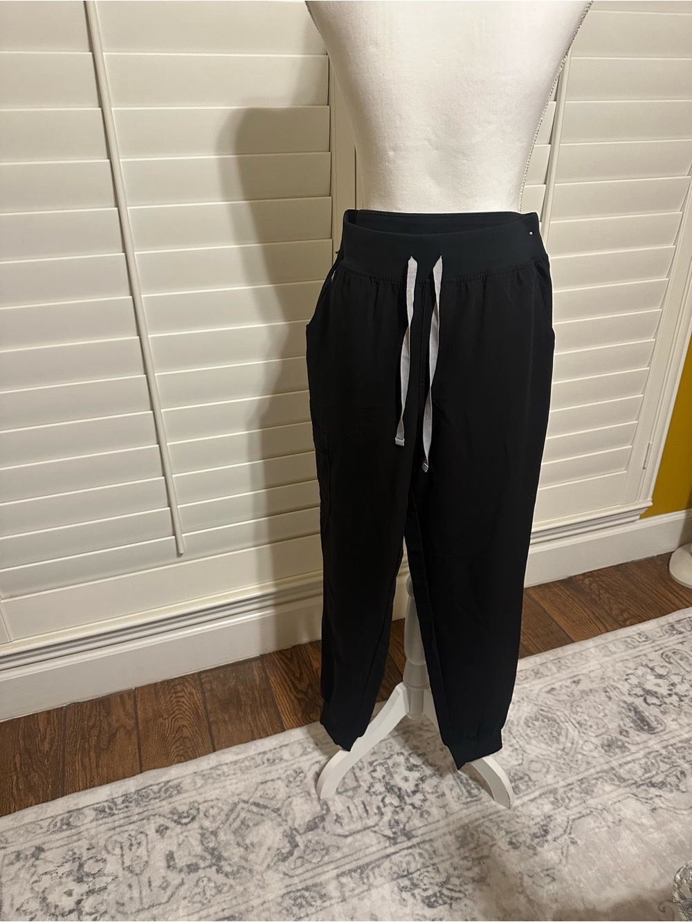 Figs Men's Black Jogger Pants with Contrast Drawstrings